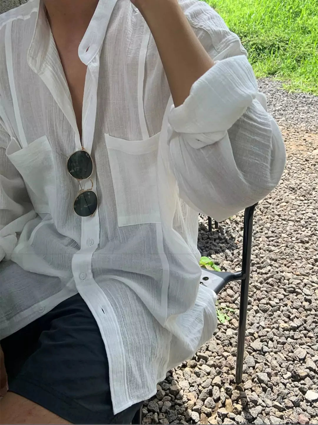 Drift Linen Shirt Alex Shogun - Drift Men Linen Shirt – Long Sleeve, Lightweight, Stylish Travel Wear Alex Shogun Men's Clothes