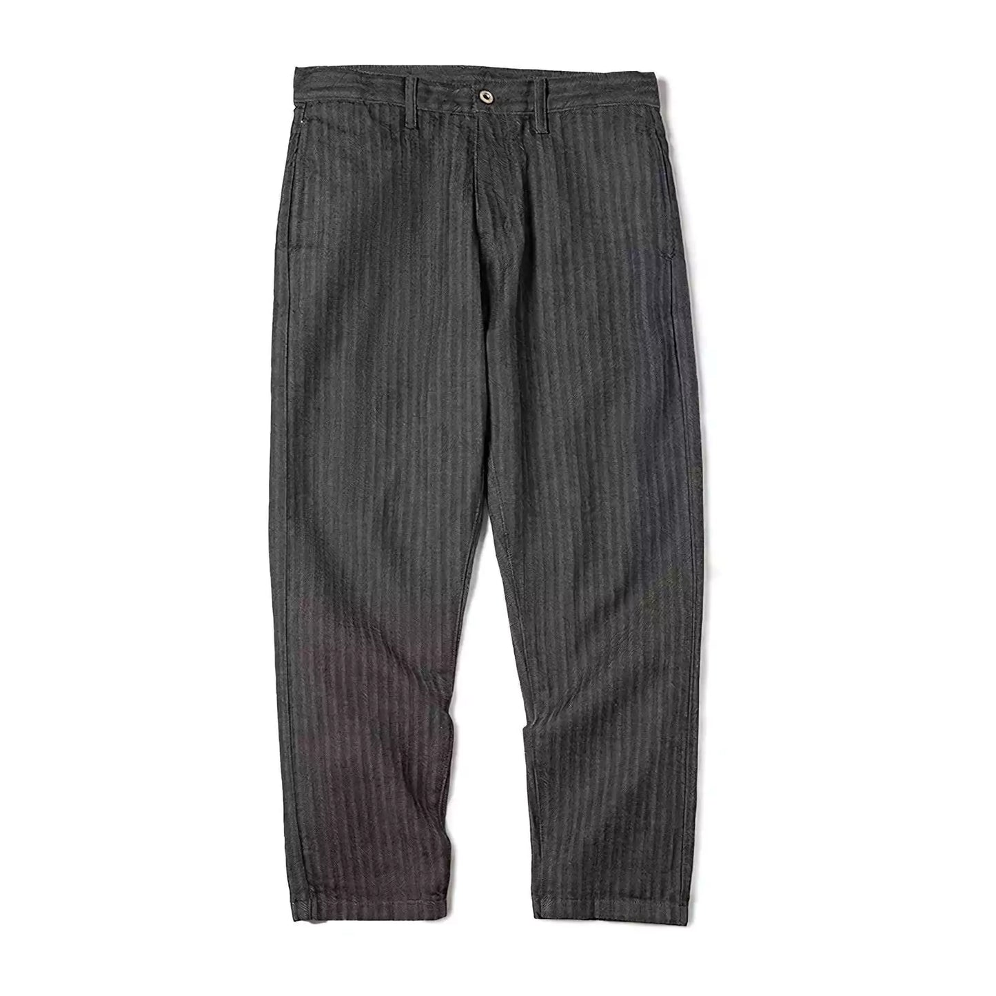 Alex Shogun Vintage Striped Jeans - Shop Striped Jeans Men: Retro Dark Grey & Grey Vintage Styles Alex Shogun Men's Clothes