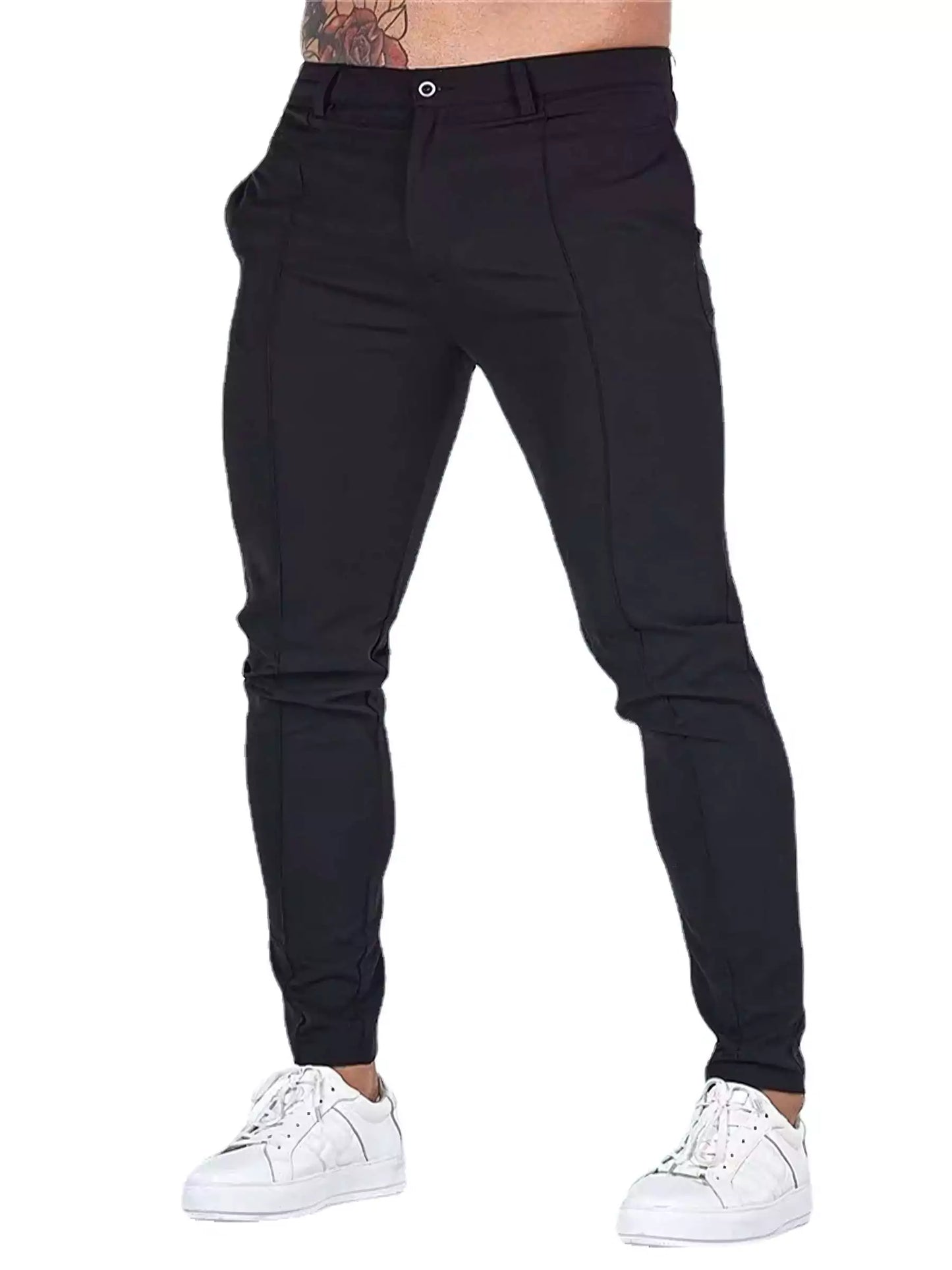 Business-Casual Tailored Trousers - Men's Slim Fit Business Trousers | Tailored Pants | Alex Shogun Alex Shogun Men's Clothes