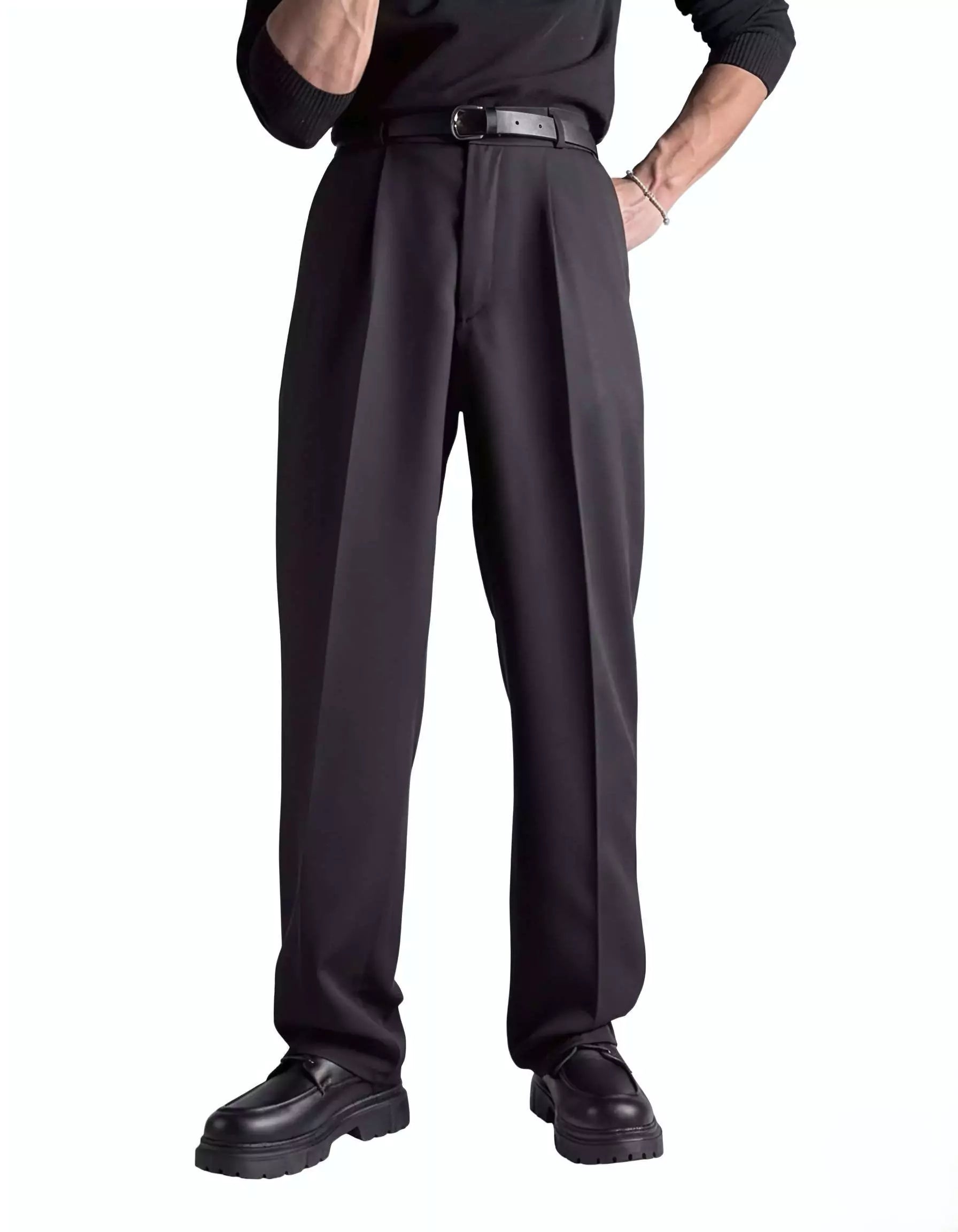 Men's Wide Leg Dress Pants | Flex Comfort All Season | Alex Shogun