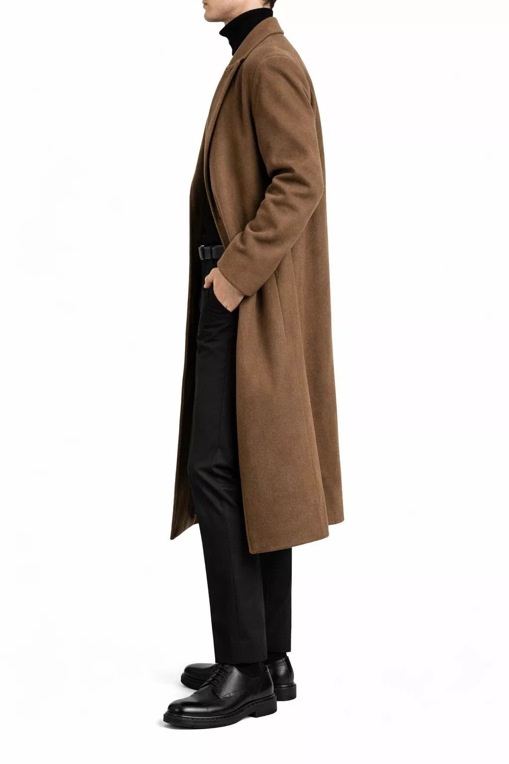 Single-Breasted Overcoat - Single-Breasted Overcoat Alex Shogun Men's Clothes