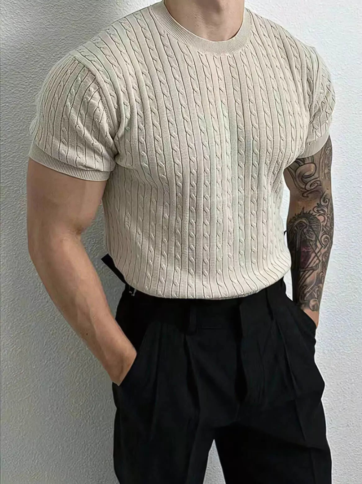 Modern Hemp Blend Short Sleeve Tee - Men's Hemp Blend Short Sleeve T Shirt | Eco-Friendly Knitted Tee Alex Shogun Men's Clothes