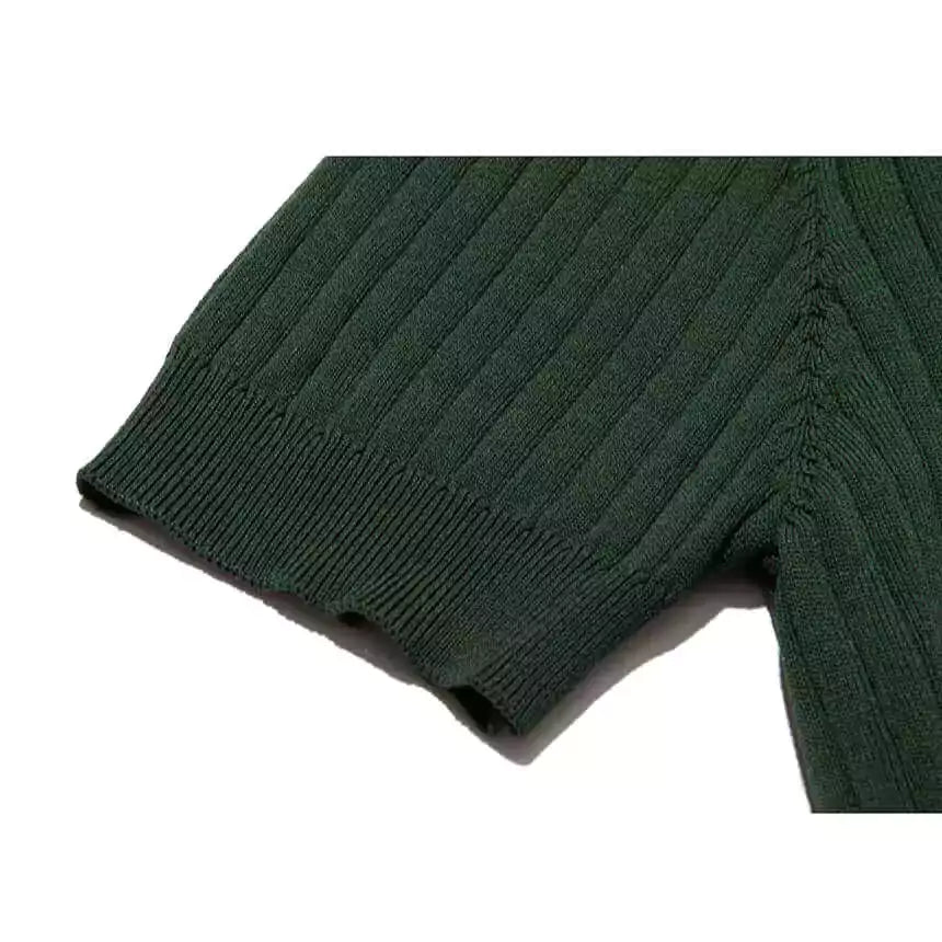 Old World Vintage Knit Polo Shirt - Shop Old World Retro Knitted Polo Shirts - Vintage Knit Polo Alex Shogun Men's Clothes