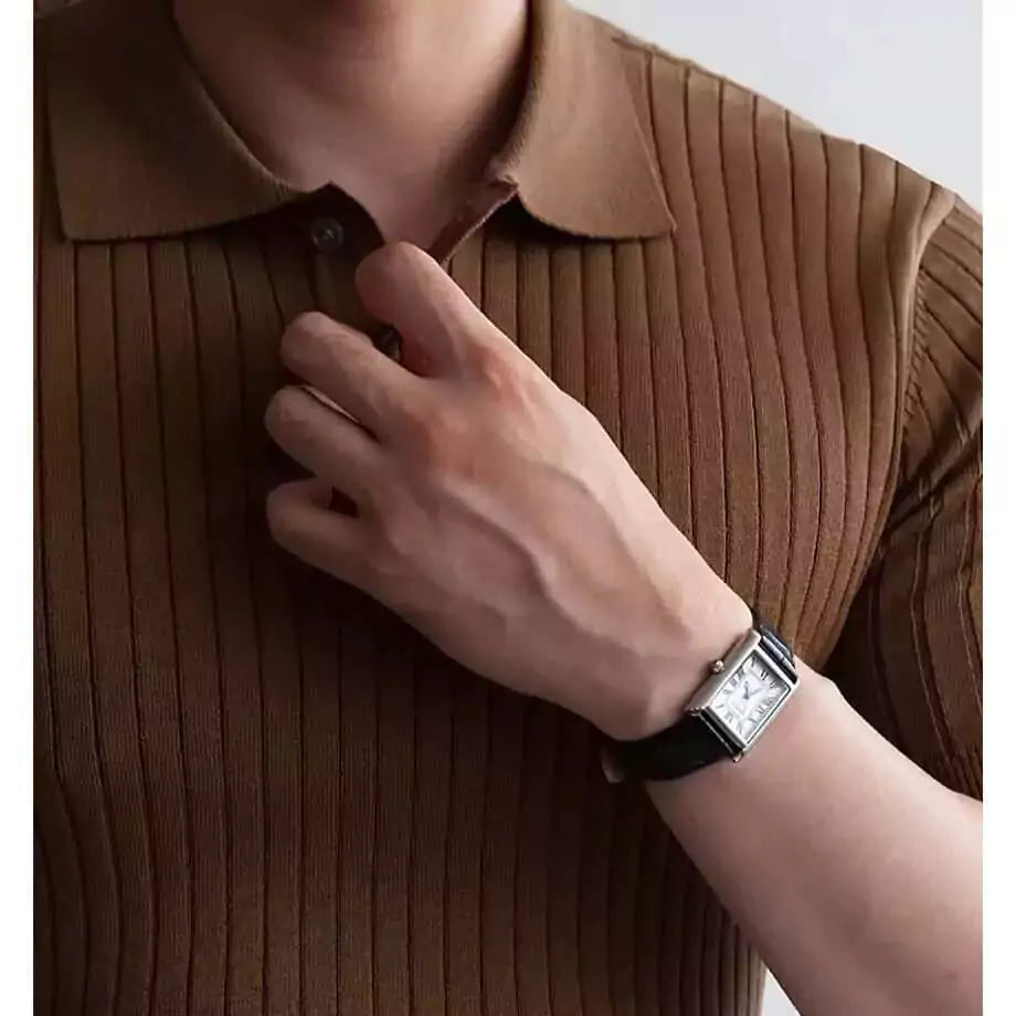 Old World Vintage Knit Polo Shirt - Shop Old World Retro Knitted Polo Shirts - Vintage Knit Polo Alex Shogun Men's Clothes