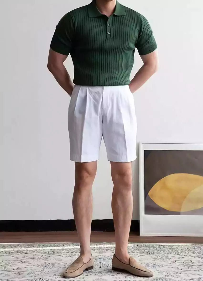 Old World Vintage Knit Polo Shirt - Shop Old World Retro Knitted Polo Shirts - Vintage Knit Polo Alex Shogun Men's Clothes