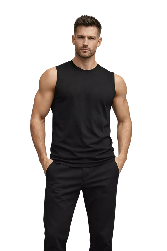 Organic Cotton Vest-Tank Top - Organic Cotton Vest-Tank Top Alex Shogun Men's Clothes