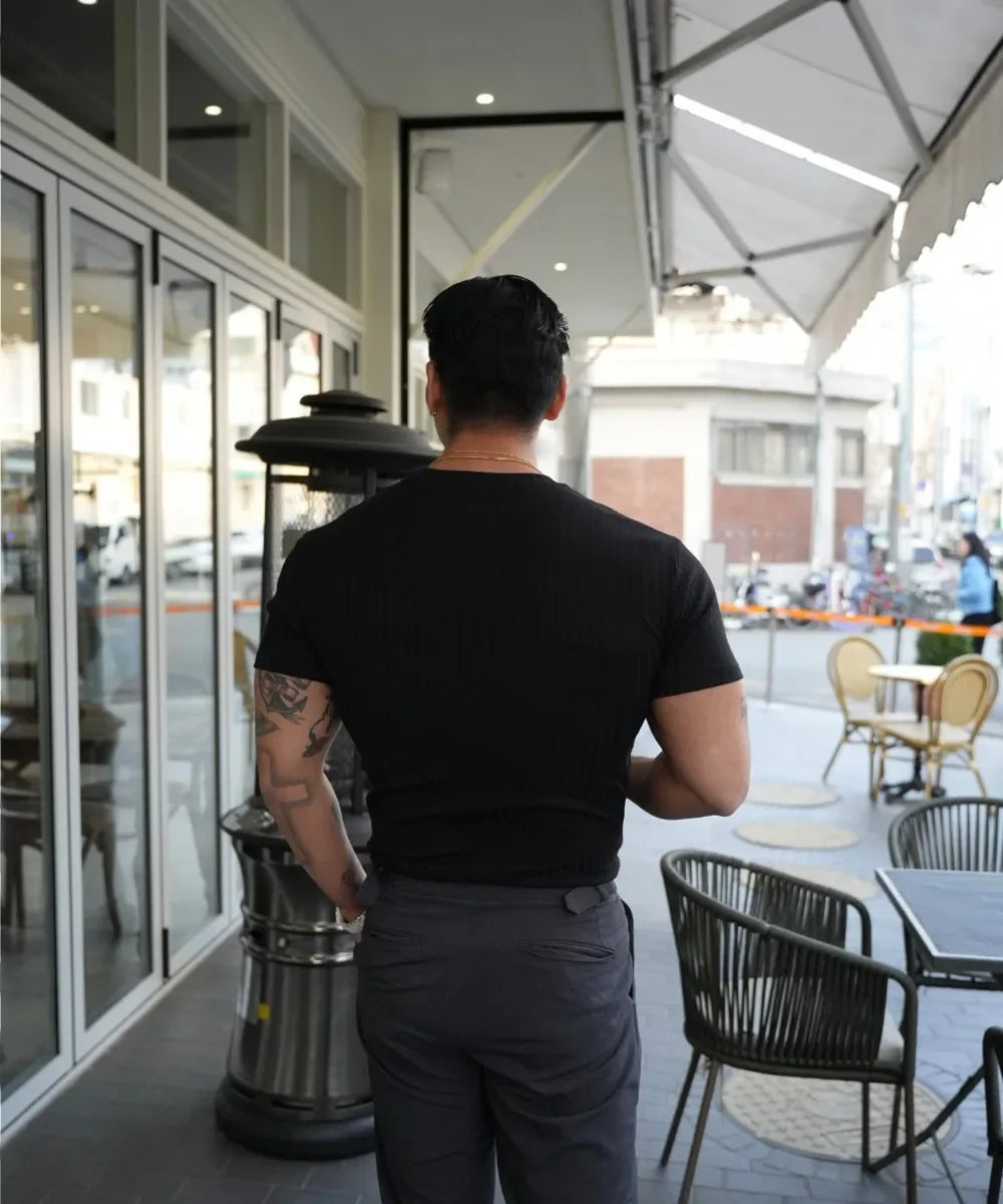 Prime Vertical Striped T-shirt - Alex Shogun Vertical Stripe T-Shirt | Relaxed Fit, Comfort Trend Look Alex Shogun Men's Clothes