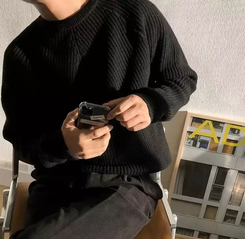 Saville Knit Crew – Round Neck Sweater - Saville Knit Crew – Round Neck Sweater Alex Shogun Men's Clothes
