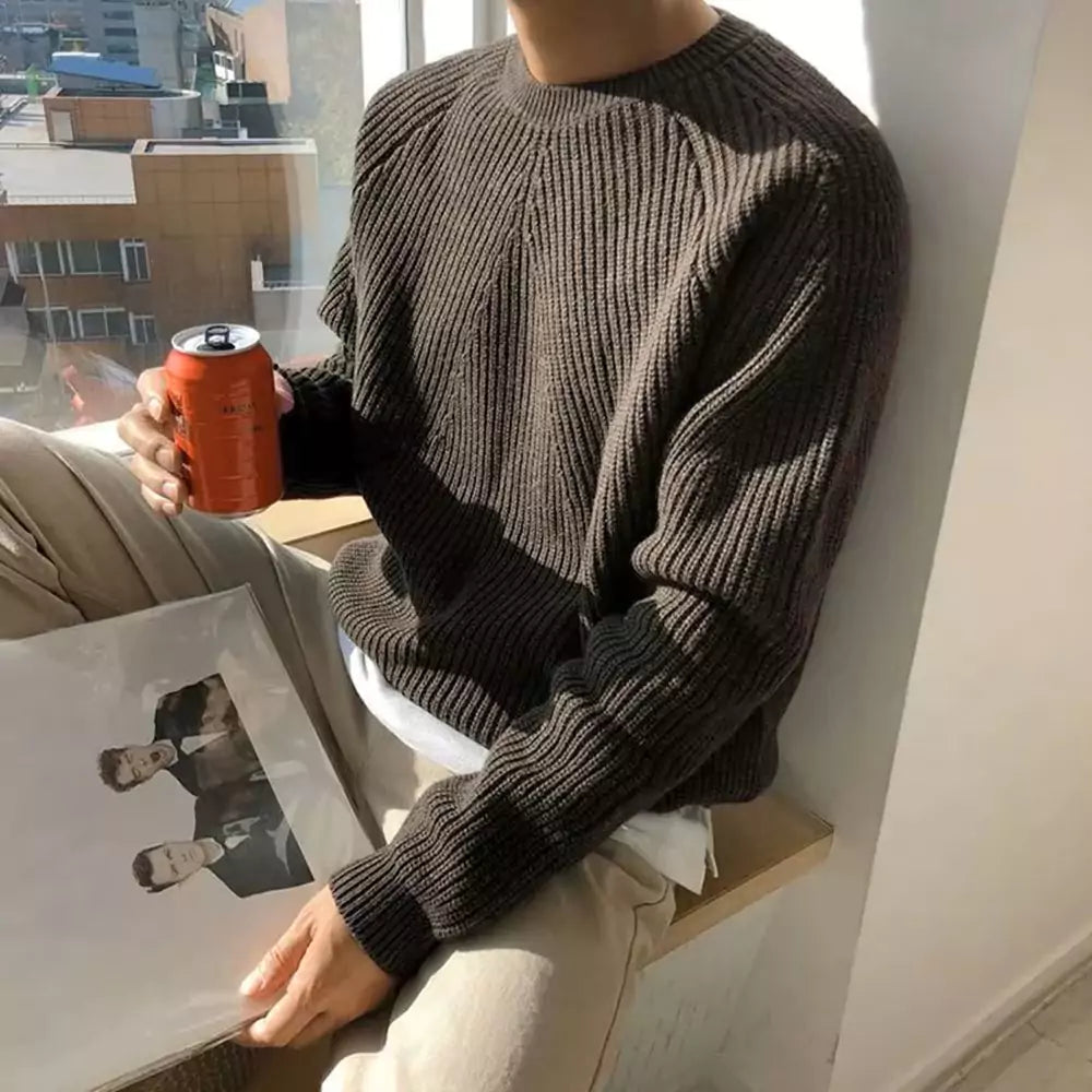 Saville Knit Crew – Round Neck Sweater - Saville Knit Crew – Round Neck Sweater Alex Shogun Men's Clothes