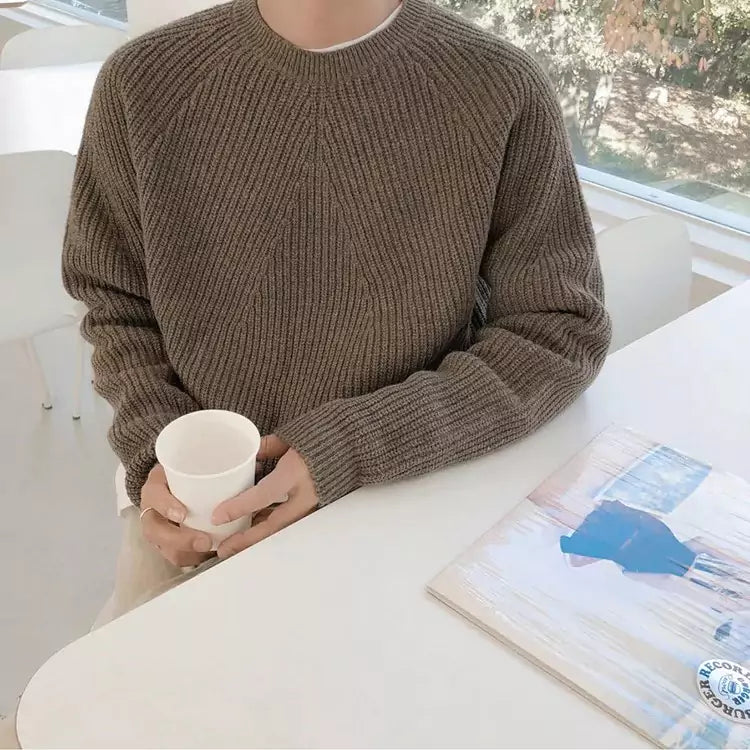 Saville Knit Crew – Round Neck Sweater - Saville Knit Crew – Round Neck Sweater Alex Shogun Men's Clothes