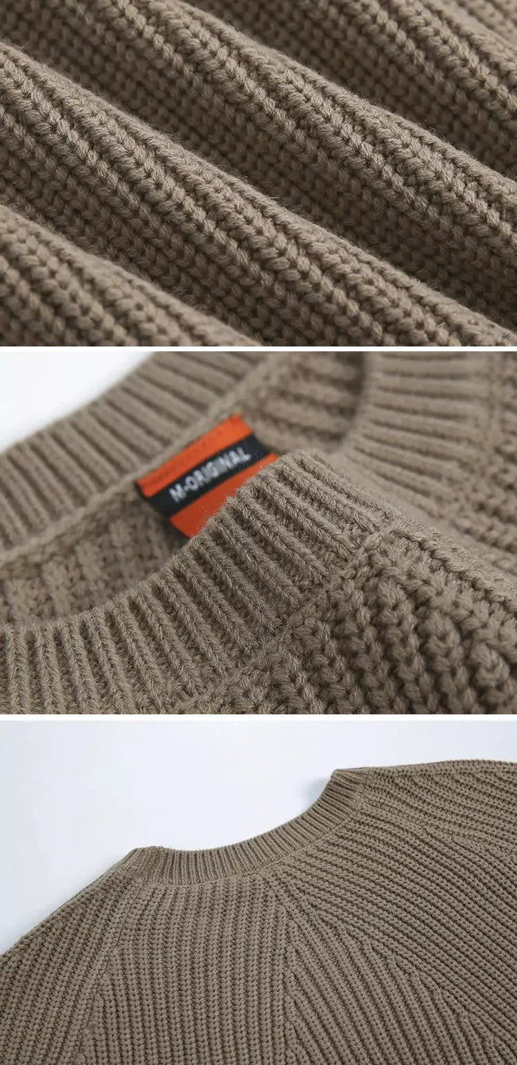 Saville Knit Crew – Round Neck Sweater - Saville Knit Crew – Round Neck Sweater Alex Shogun Men's Clothes