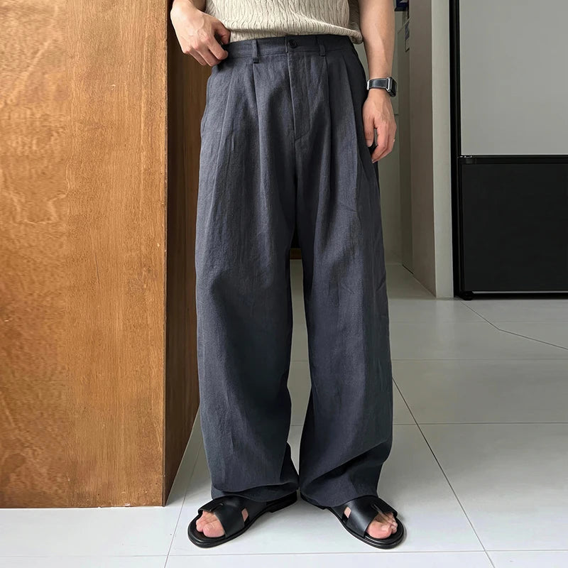 Korean Nobility Pants - Korean Nobility Pants | Wide-Leg Trousers | Men's Luxury Linen Pants Alex Shogun Men's Clothes