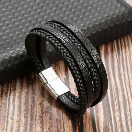 The Guardian Cross Bracelet — Tiger Eye Edition - Men's Leather Cross Bracelet | Tiger Eye Jewelry | Alex Shogun Alex Shogun Men's Clothes
