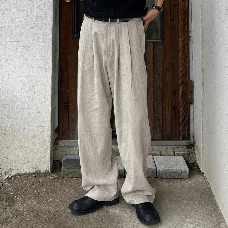 Korean Nobility Pants - Korean Nobility Pants | Wide-Leg Trousers | Men's Luxury Linen Pants Alex Shogun Men's Clothes
