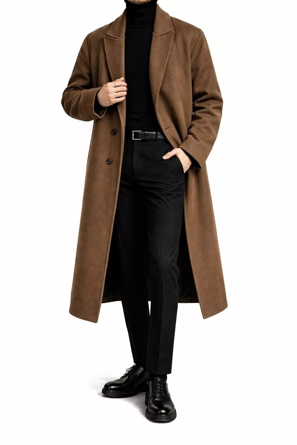 Single-Breasted Overcoat - Alex Shogun Men's Clothes