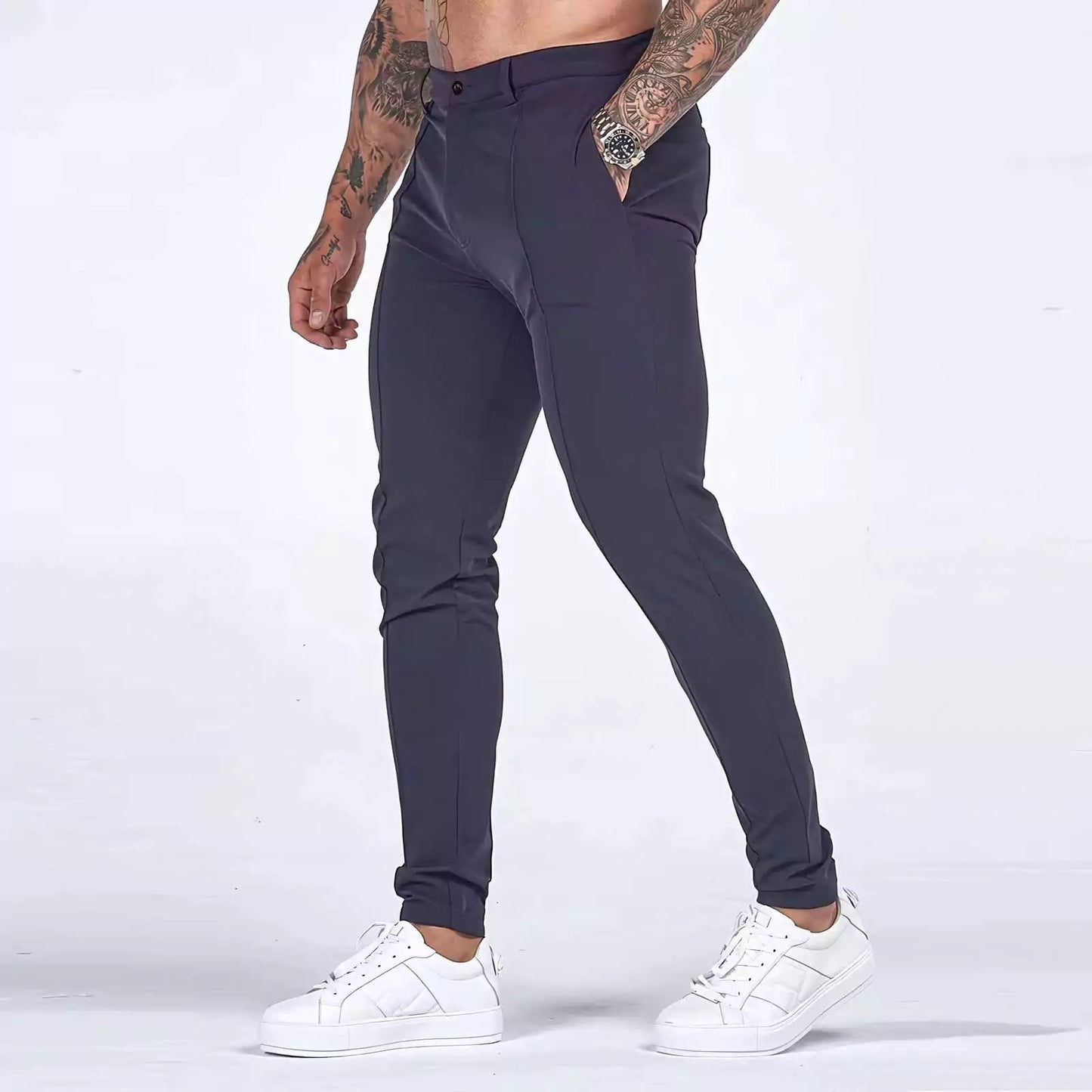 Skinny Business-Casual Pants AlexShogun - Skinny Business-Casual Pants AlexShogun Alex Shogun Men's Clothes
