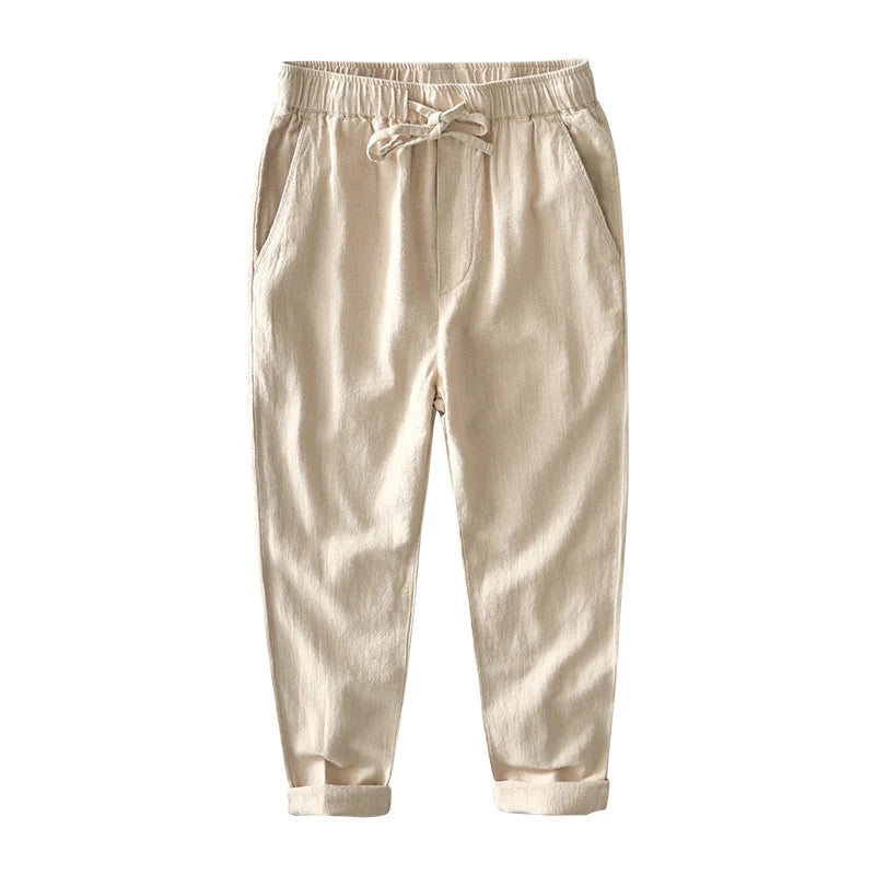 Straight Linen Pants - Men's Linen Pants | Breathable Elegant Trousers | Alex Shogun Alex Shogun Men's Clothes