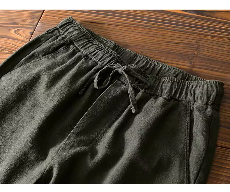 Straight Linen Pants - Straight Linen Pants Alex Shogun Men's Clothes