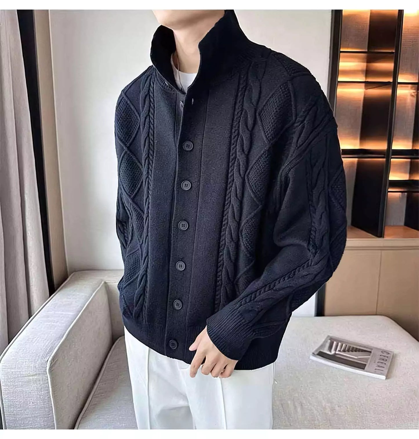 The Balmoral Knit Cardigan - Modern Knit Cardigan - Elevate Your Winter Wardrobe Alex Shogun Men's Clothes