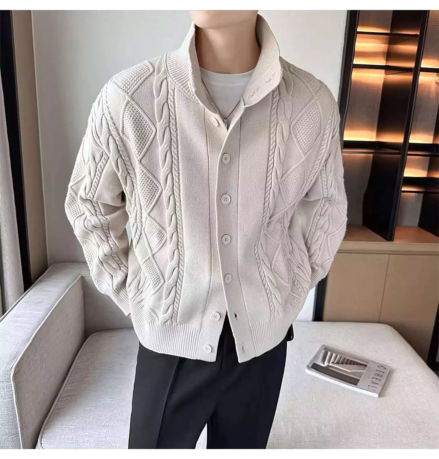 The Balmoral Knit Cardigan - Modern Knit Cardigan - Elevate Your Winter Wardrobe Alex Shogun Men's Clothes