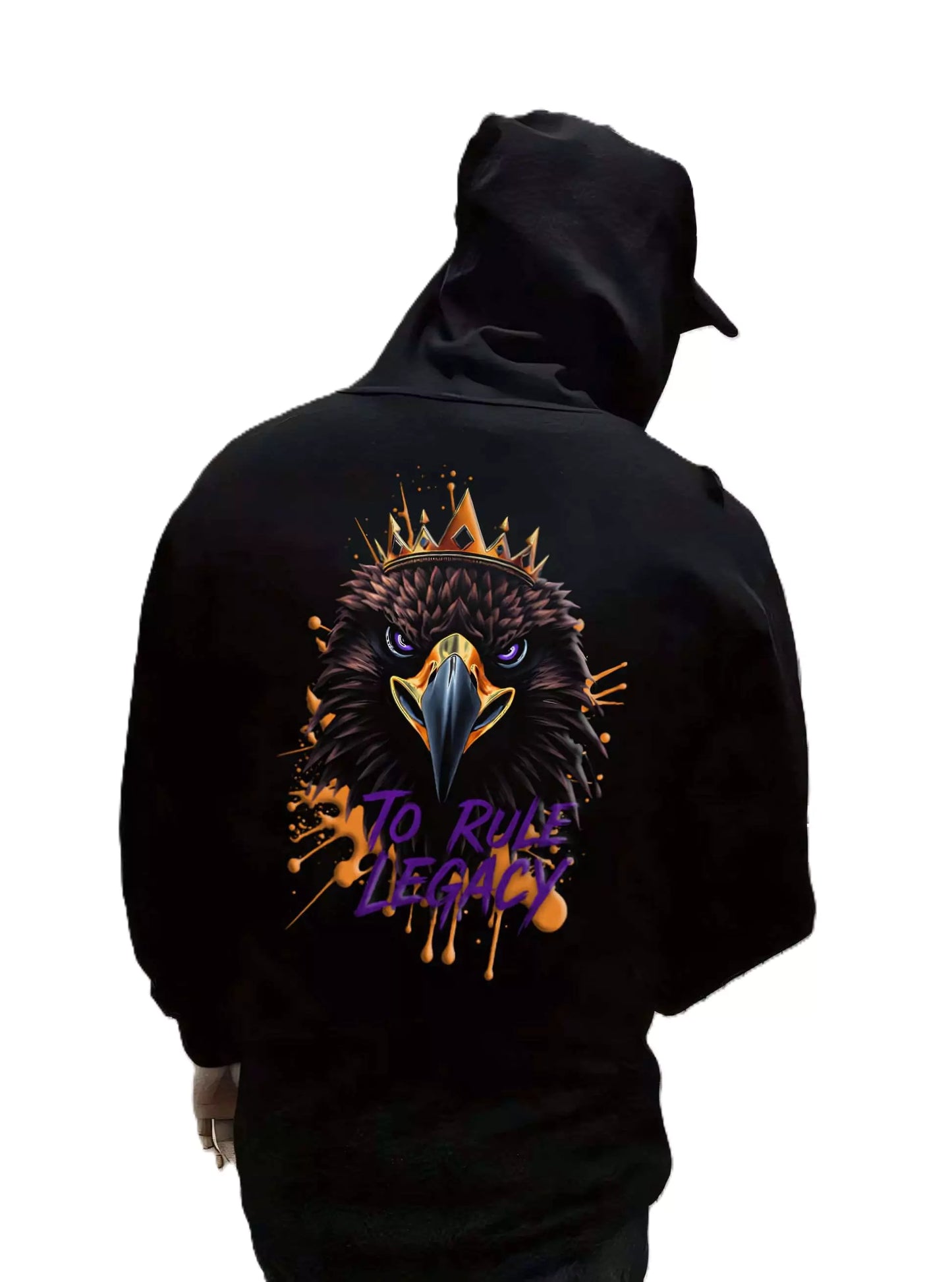The Legacy Reign Hoodie - Men's Black Graphic Hoodie | Dark Masculine Premium | Alex Shogun Alex Shogun Men's Clothes