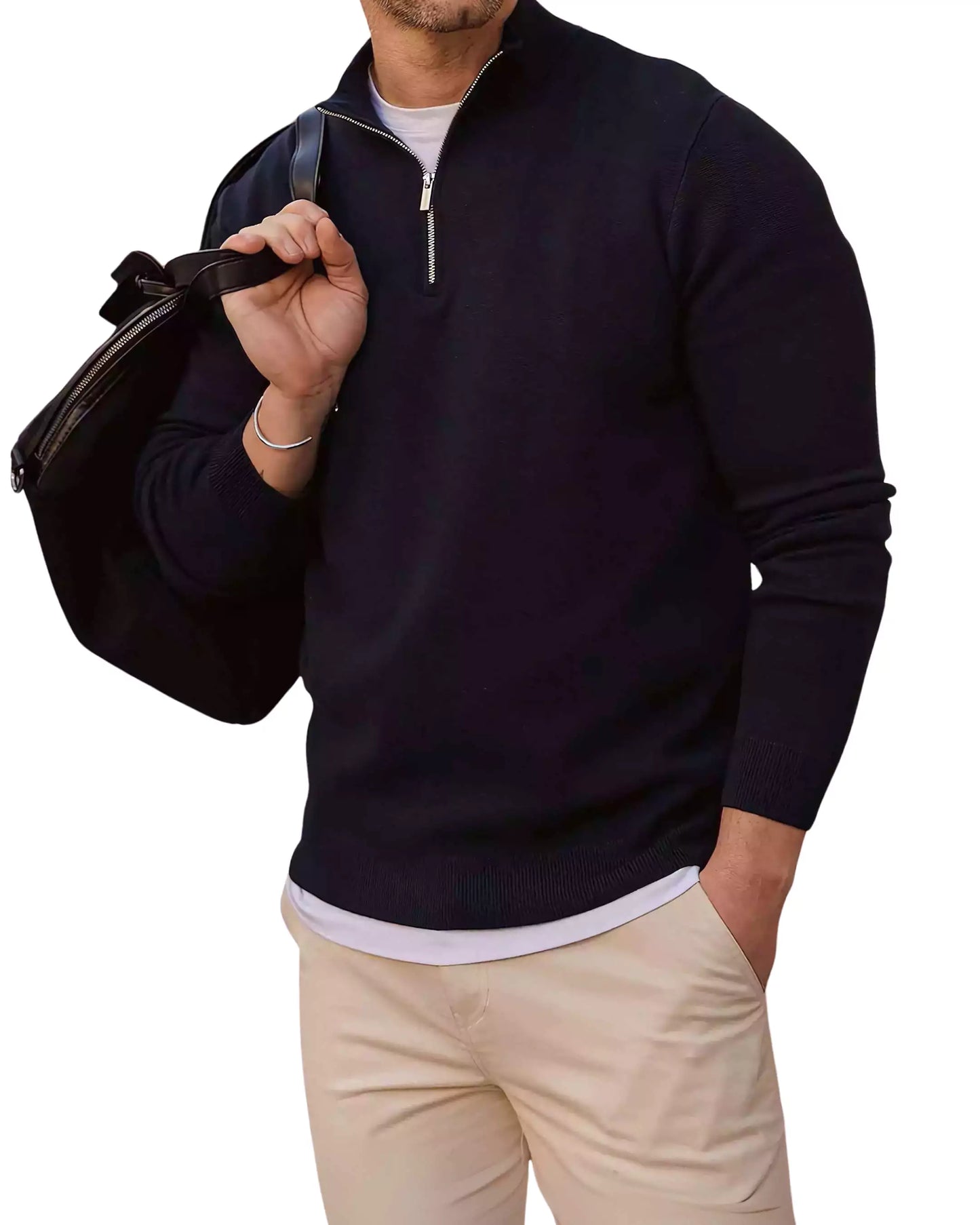 The Malvern Quarter-Zip Sweatershirt - The Malvern Quarter-Zip Sweatershirt Alex Shogun Men's Clothes