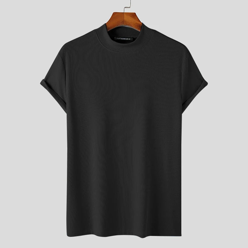 The Modern Mock Neck T-Shirt - The Modern Mock Neck T-Shirt Alex Shogun Men's Clothes