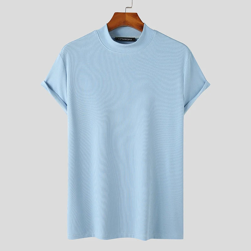 The Modern Mock Neck T-Shirt - The Modern Mock Neck T-Shirt Alex Shogun Men's Clothes