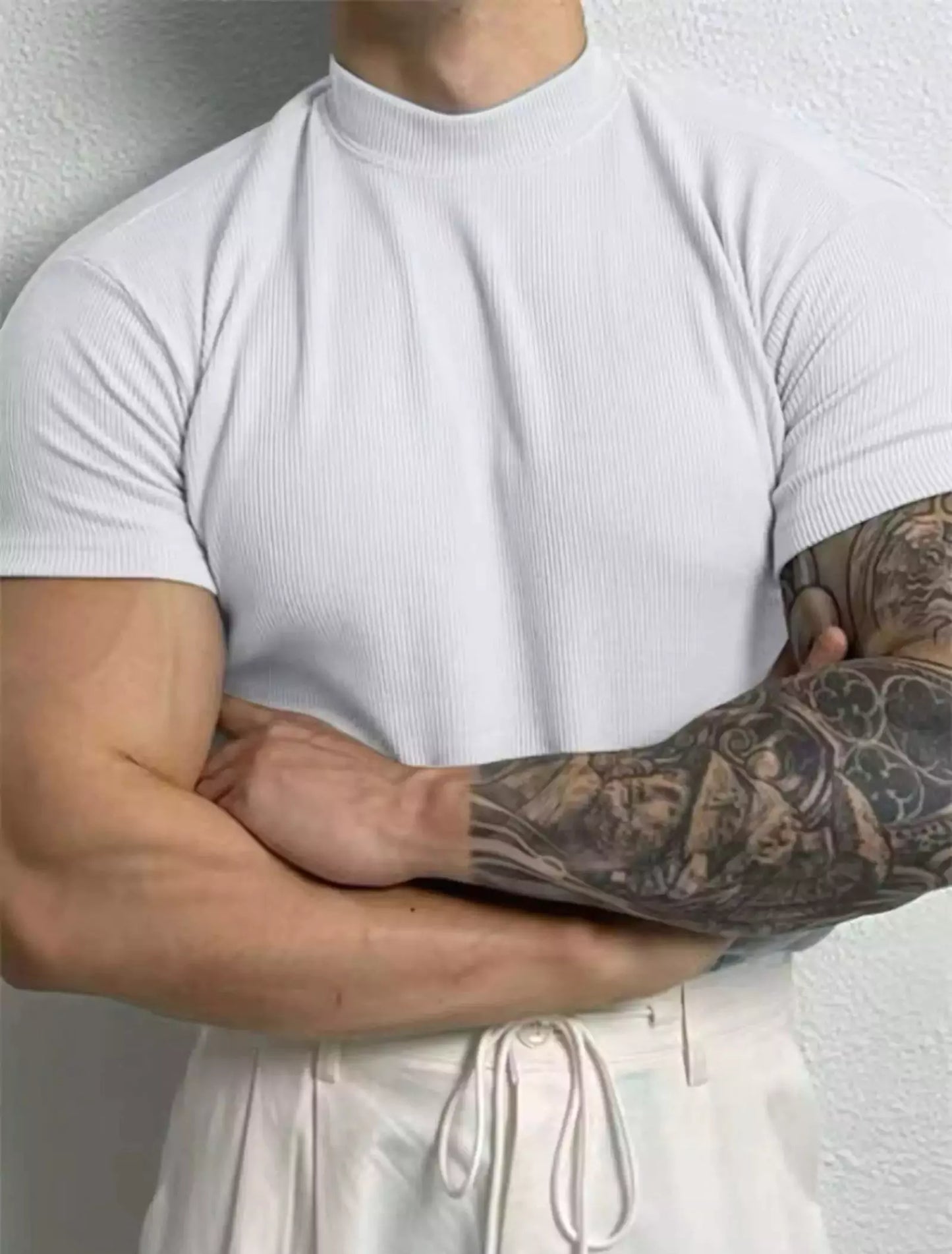 The Modern Mock Neck T-Shirt - The Modern Mock Neck T-Shirt Alex Shogun Men's Clothes