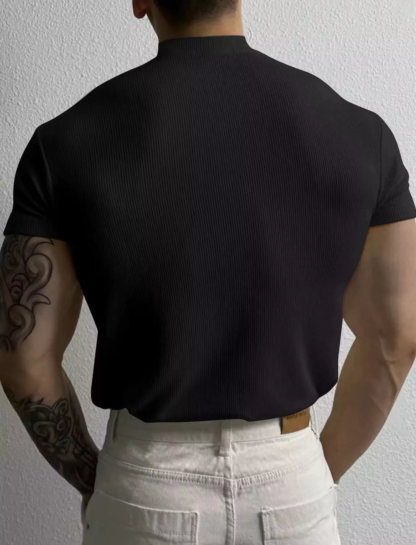 The Modern Mock Neck T-Shirt - The Modern Mock Neck T-Shirt Alex Shogun Men's Clothes