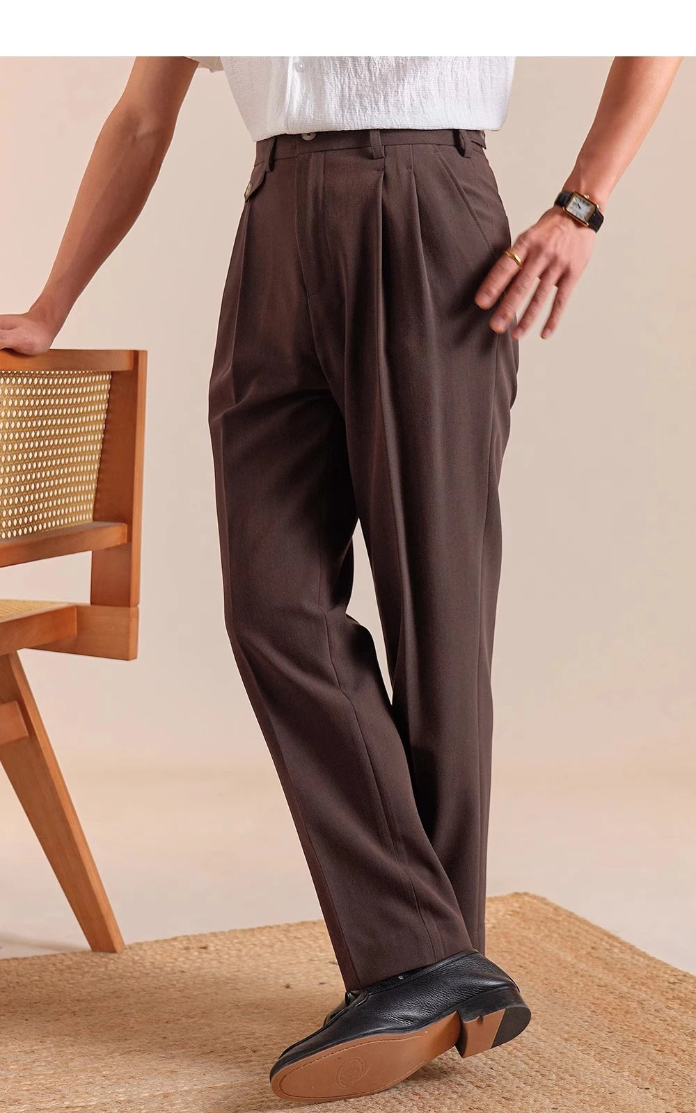 The Regent High-Waisted Trousers - The Regent High-Waisted Trousers Alex Shogun Men's Clothes