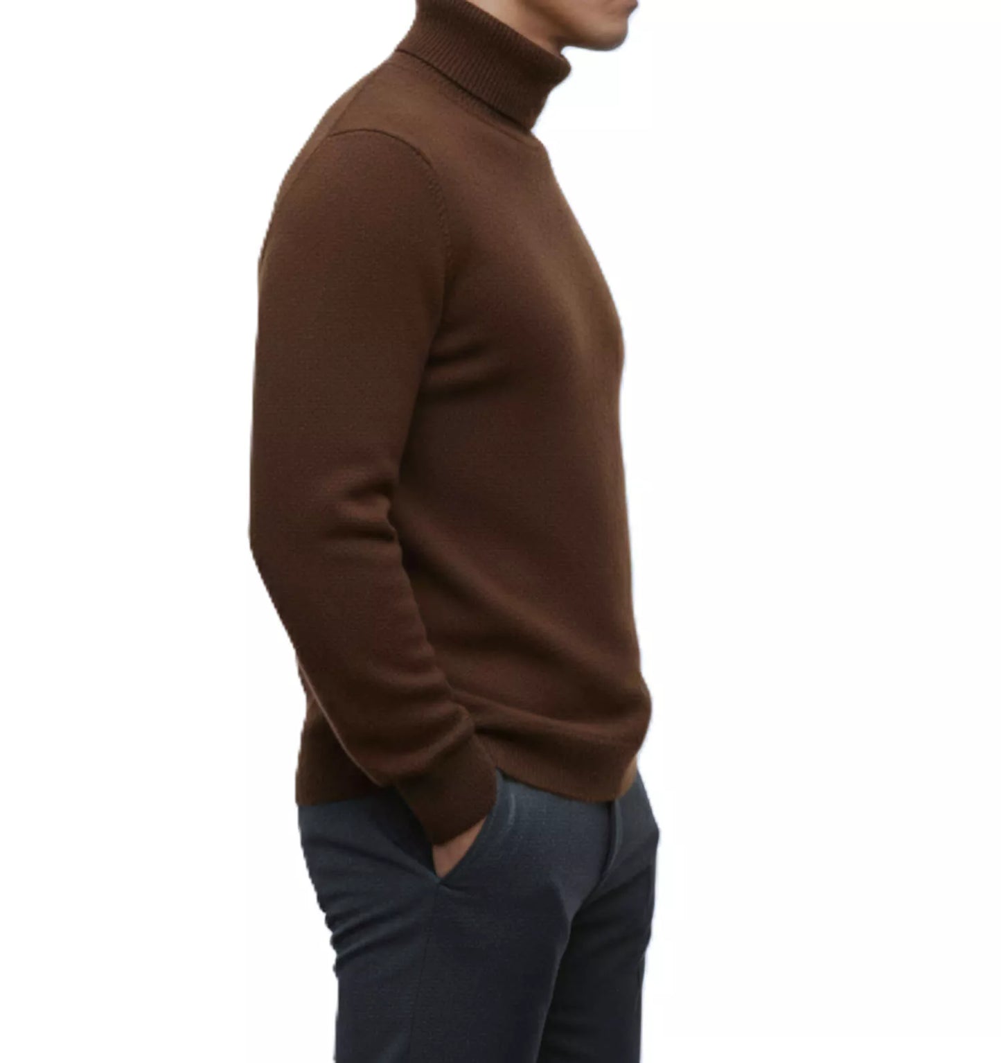 Mink Wool Turtleneck Sweater - Mink Wool Turtleneck Sweater Alex Shogun Men's Clothes