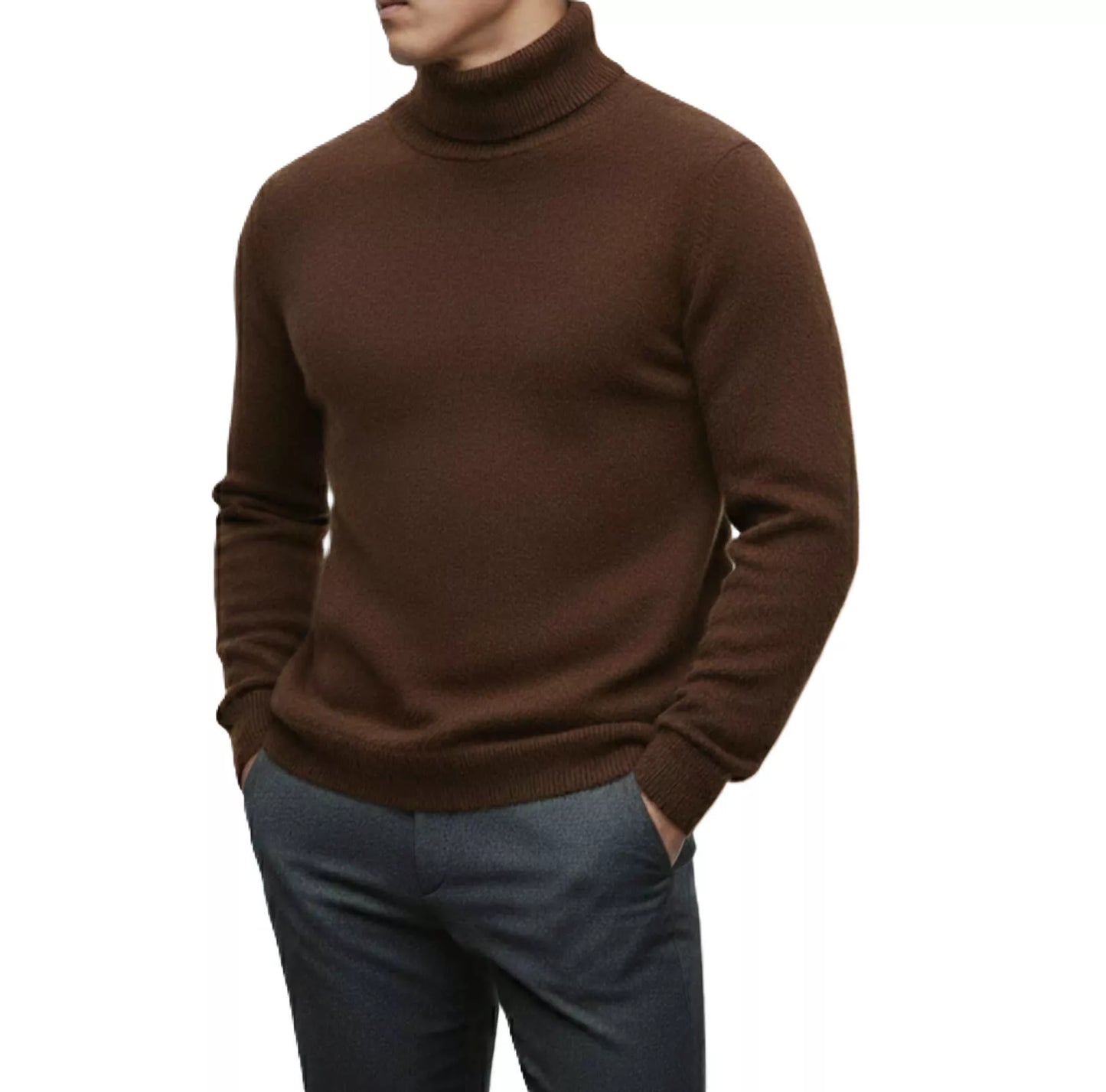 Mink Wool Turtleneck Sweater - Mink Wool Turtleneck Sweater Alex Shogun Men's Clothes