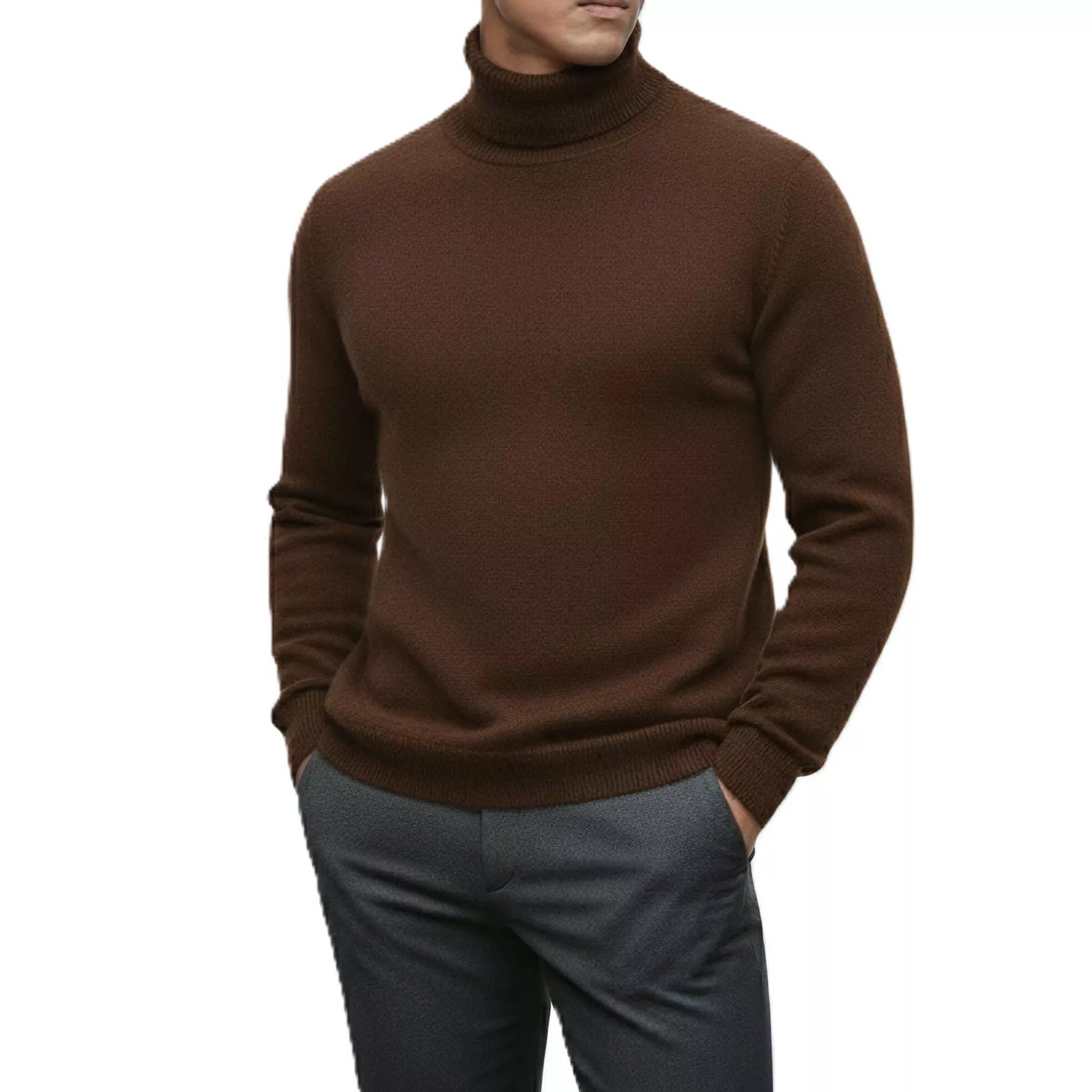 Mink Wool Turtleneck Sweater - Mink Wool Turtleneck Sweater Alex Shogun Men's Clothes