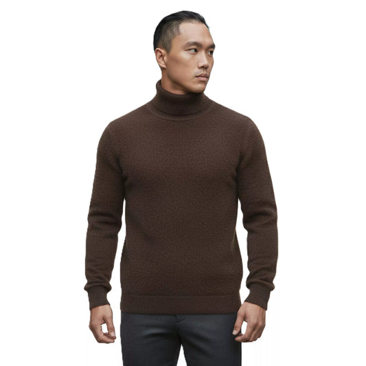 Mink Wool Turtleneck Sweater - Mink Wool Turtleneck Sweater Alex Shogun Men's Clothes