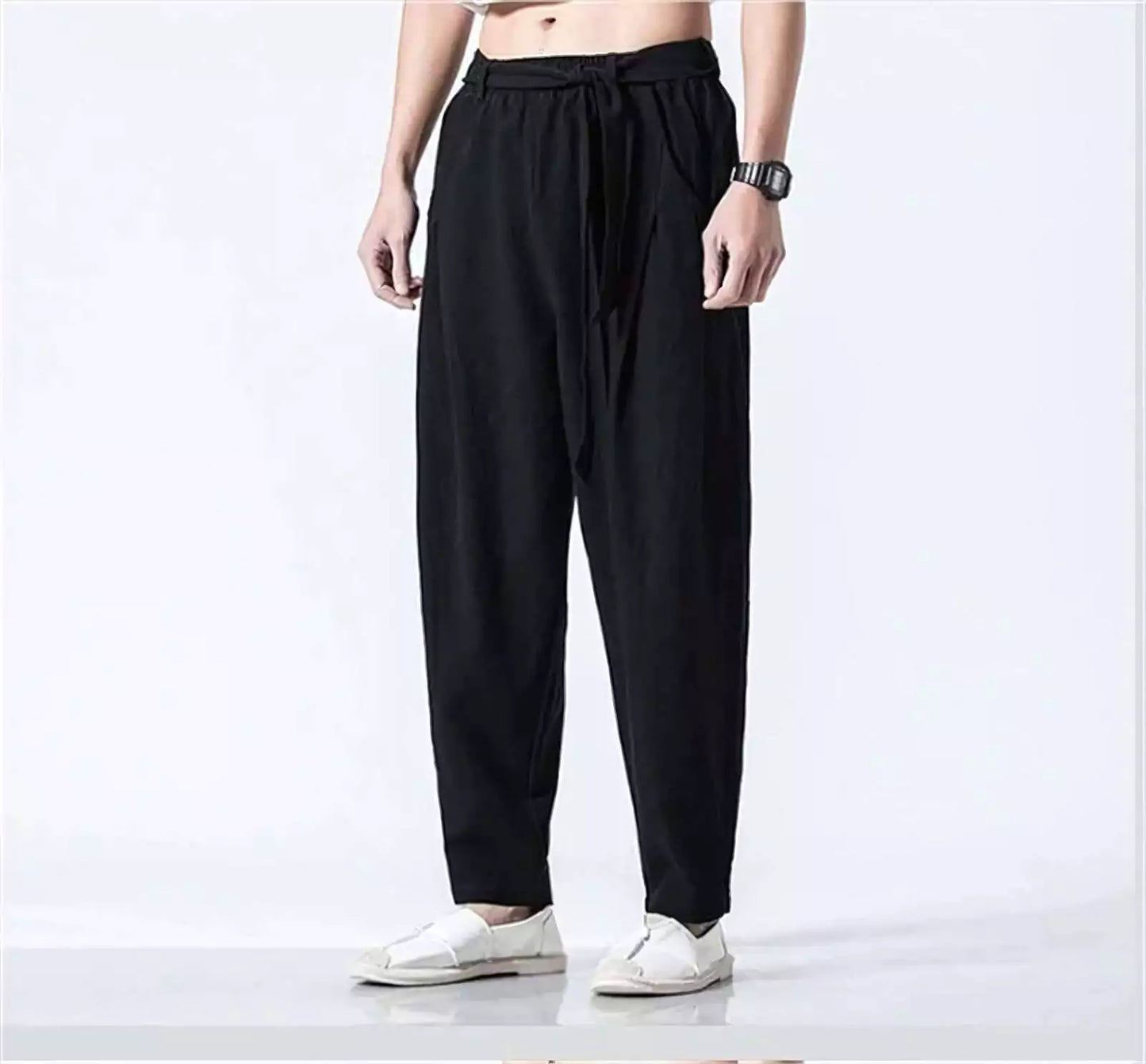 Ale Shogun Linen Harem Pants - Alex Shogun Linen Harem Pants for Men | Relaxed Fit & Style Alex Shogun Men's Clothes