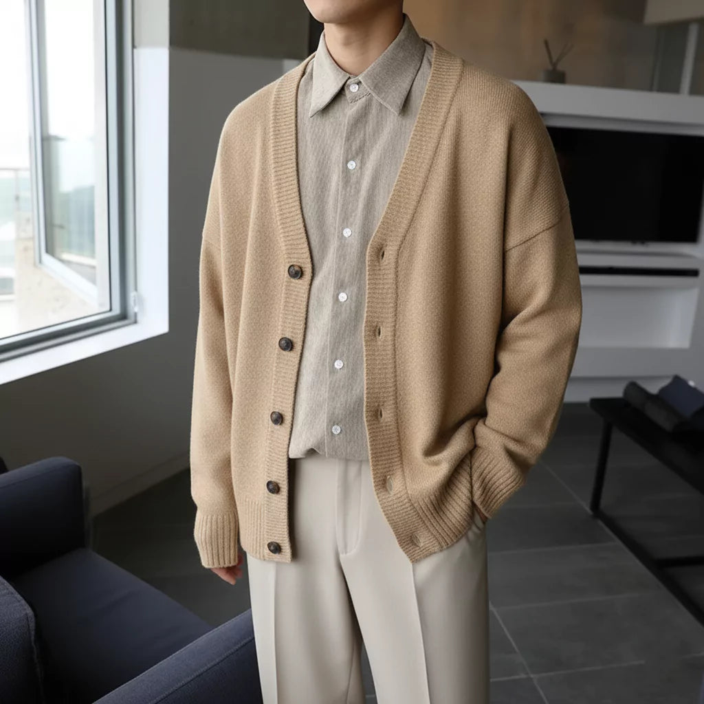 Classic Knitted Cardigan - Classic Knitted Cardigan Alex Shogun Men's Clothes