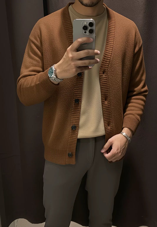 Classic Knitted Cardigan - Classic Knitted Cardigan Alex Shogun Men's Clothes