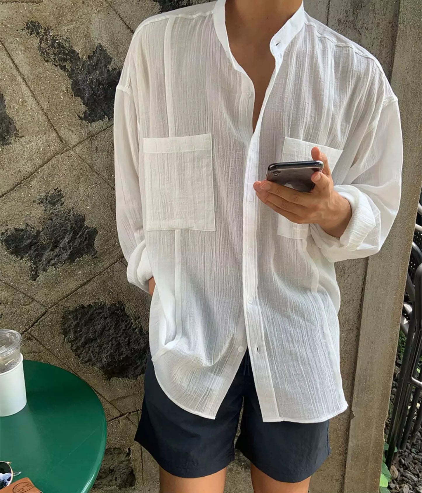 Drift Linen Shirt Alex Shogun - Drift Men Linen Shirt – Long Sleeve, Lightweight, Stylish Travel Wear Alex Shogun Men's Clothes