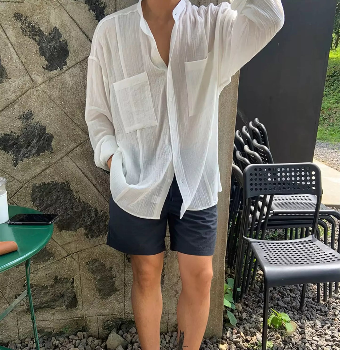 Drift Linen Shirt Alex Shogun - Drift Men Linen Shirt – Long Sleeve, Lightweight, Stylish Travel Wear Alex Shogun Men's Clothes