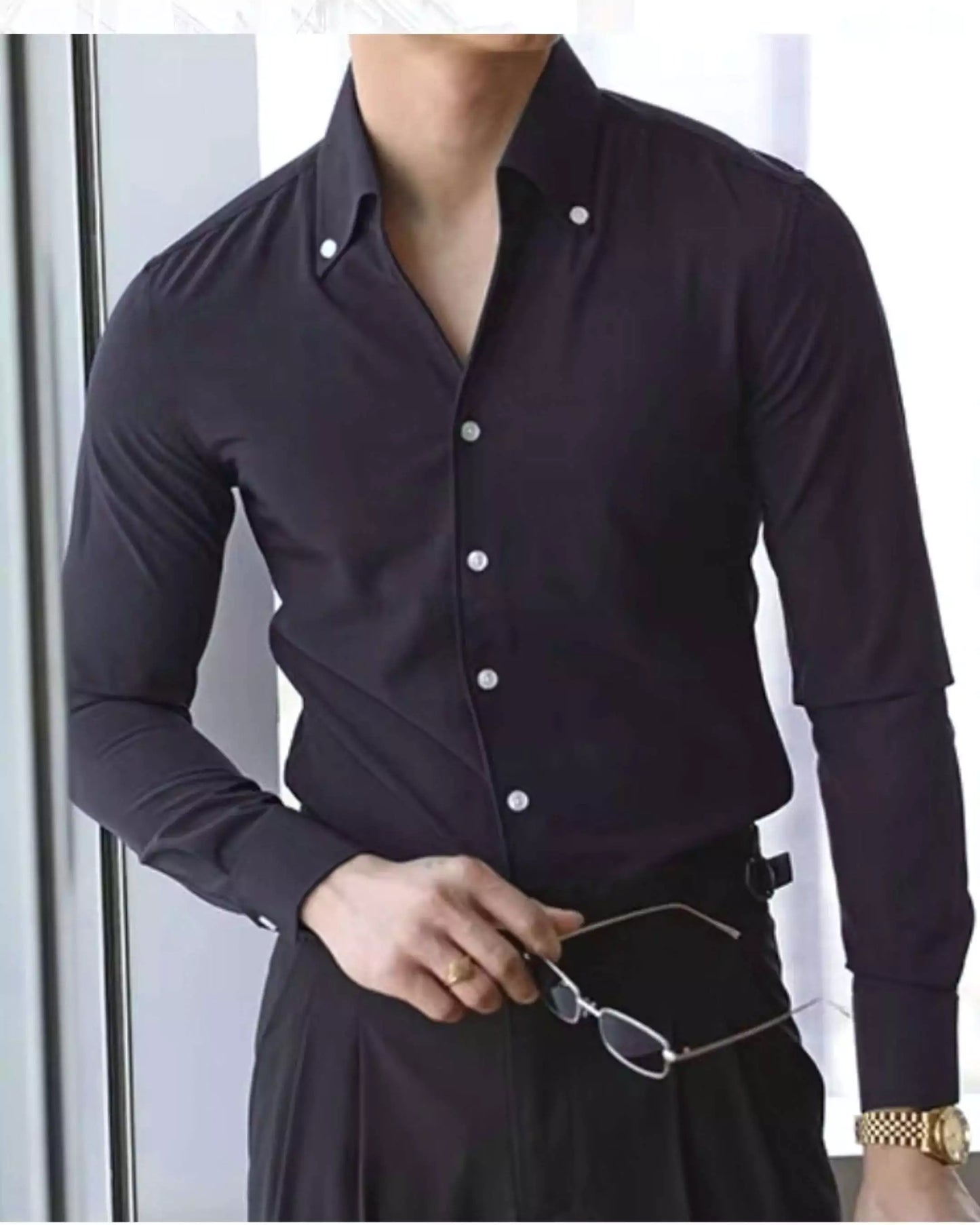 The Sartorial Italian Collar Shirt - Italian Collar Shirt: Slim Fit, Wrinkle-Free, Luxury Menswear Alex Shogun Men's Clothes