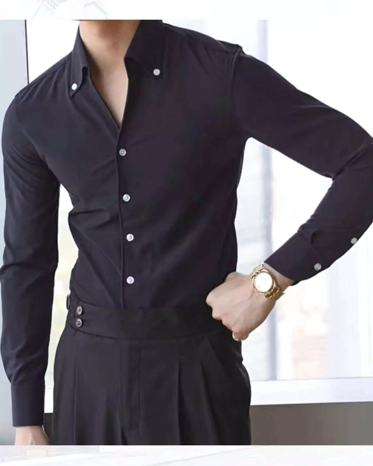 The Sartorial Italian Collar Shirt - Italian Collar Shirt: Slim Fit, Wrinkle-Free, Luxury Menswear Alex Shogun Men's Clothes
