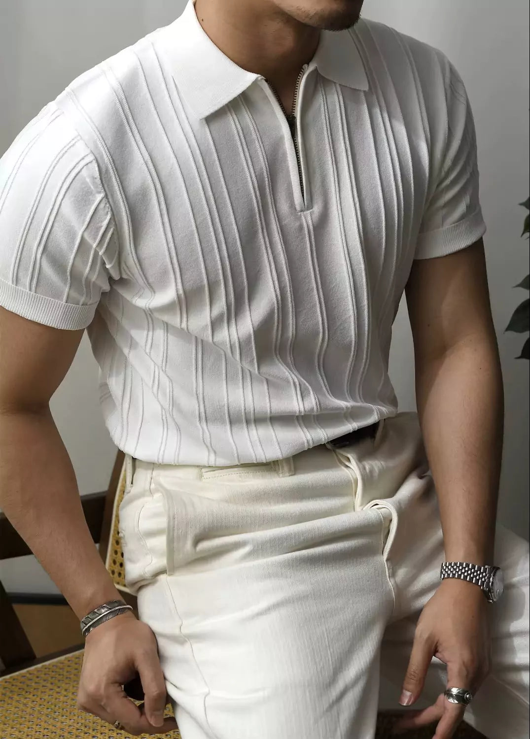 The Monaco Knit Polo Shirt - The Monaco Knit Polo Shirt – Luxury Knitted Polo Shirt for Men Alex Shogun Men's Clothes