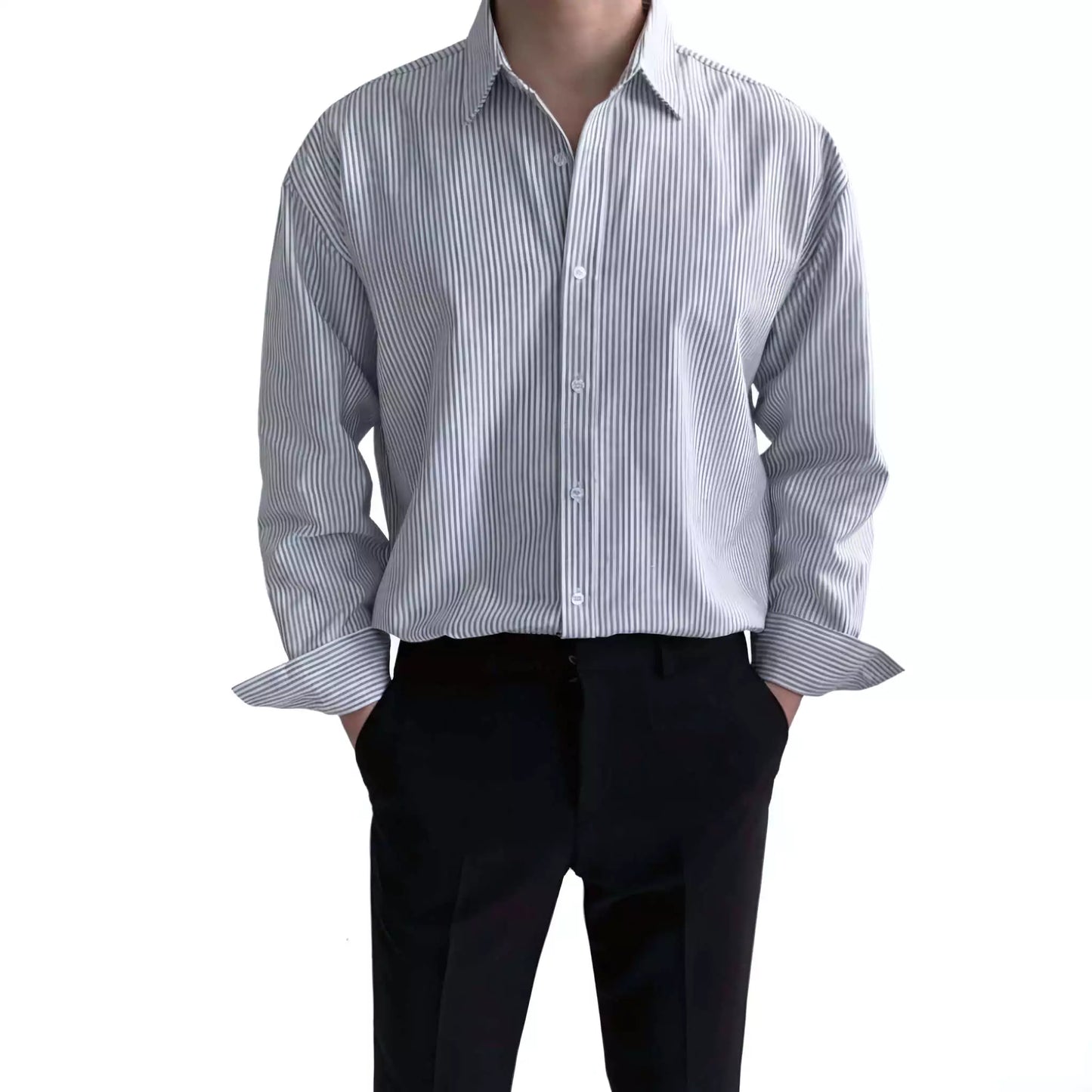 Basic Striped Shirt - Basic Striped Shirt Alex Shogun Men's Clothes