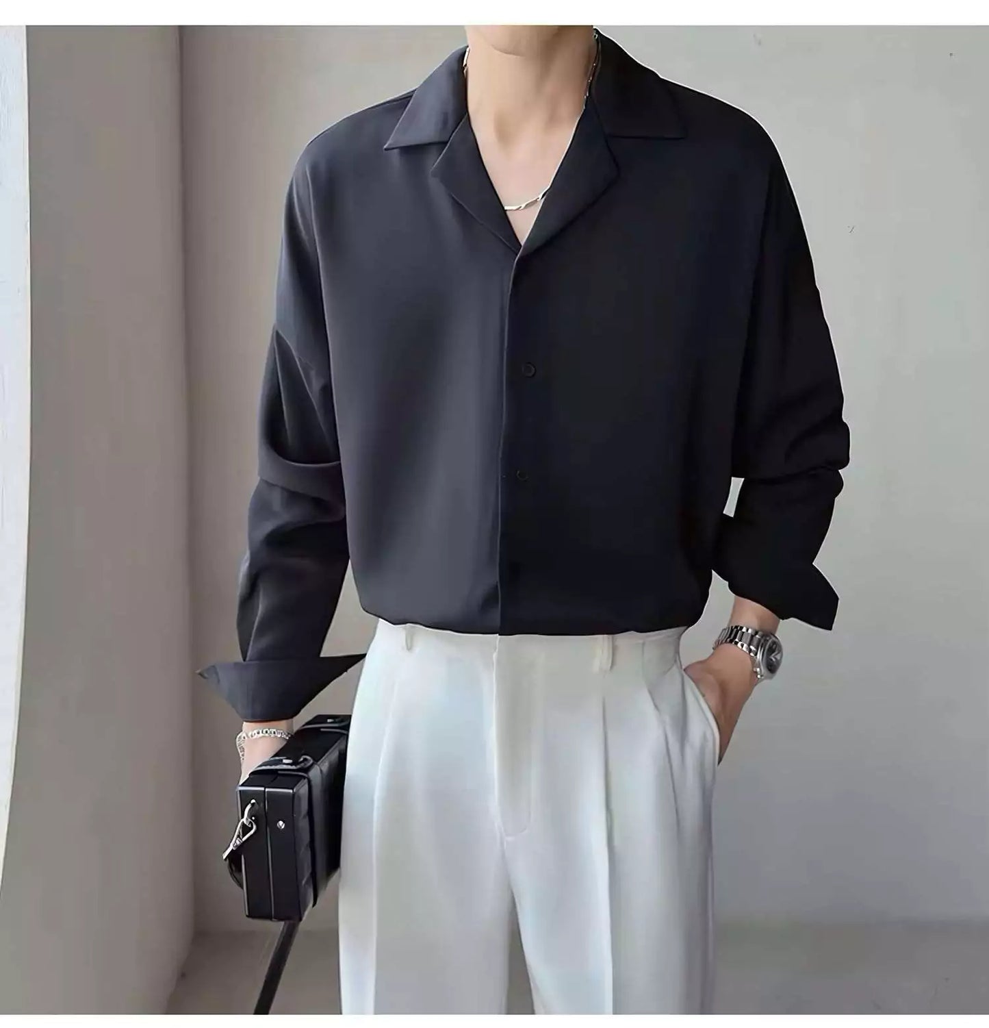 Oslo Grand Shirt - Oslo Grand Shirt – Men's Dress Shirt | Stylish Long-Sleeve Twill Shirt Alex Shogun Men's Clothes