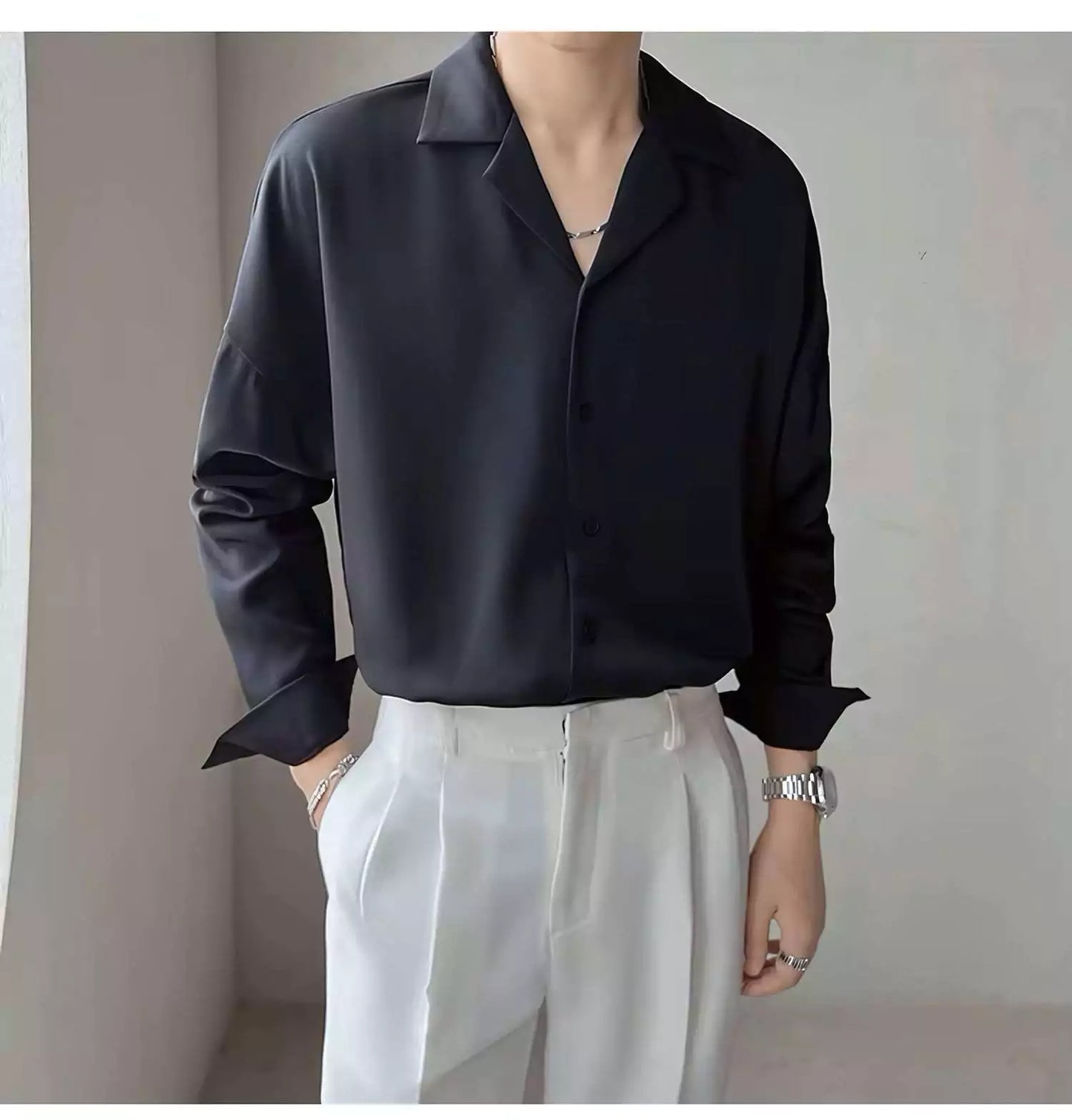 Oslo Grand Shirt - Oslo Grand Shirt – Men's Dress Shirt | Stylish Long-Sleeve Twill Shirt Alex Shogun Men's Clothes