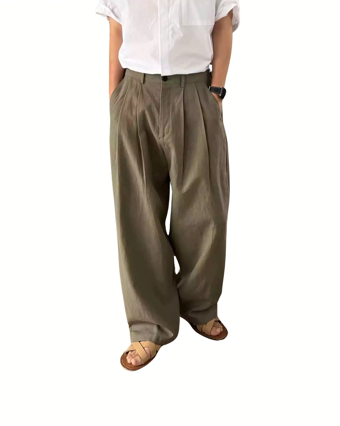 Korean Nobility Pants - Korean Nobility Pants | Wide-Leg Trousers | Men's Luxury Linen Pants Alex Shogun Men's Clothes