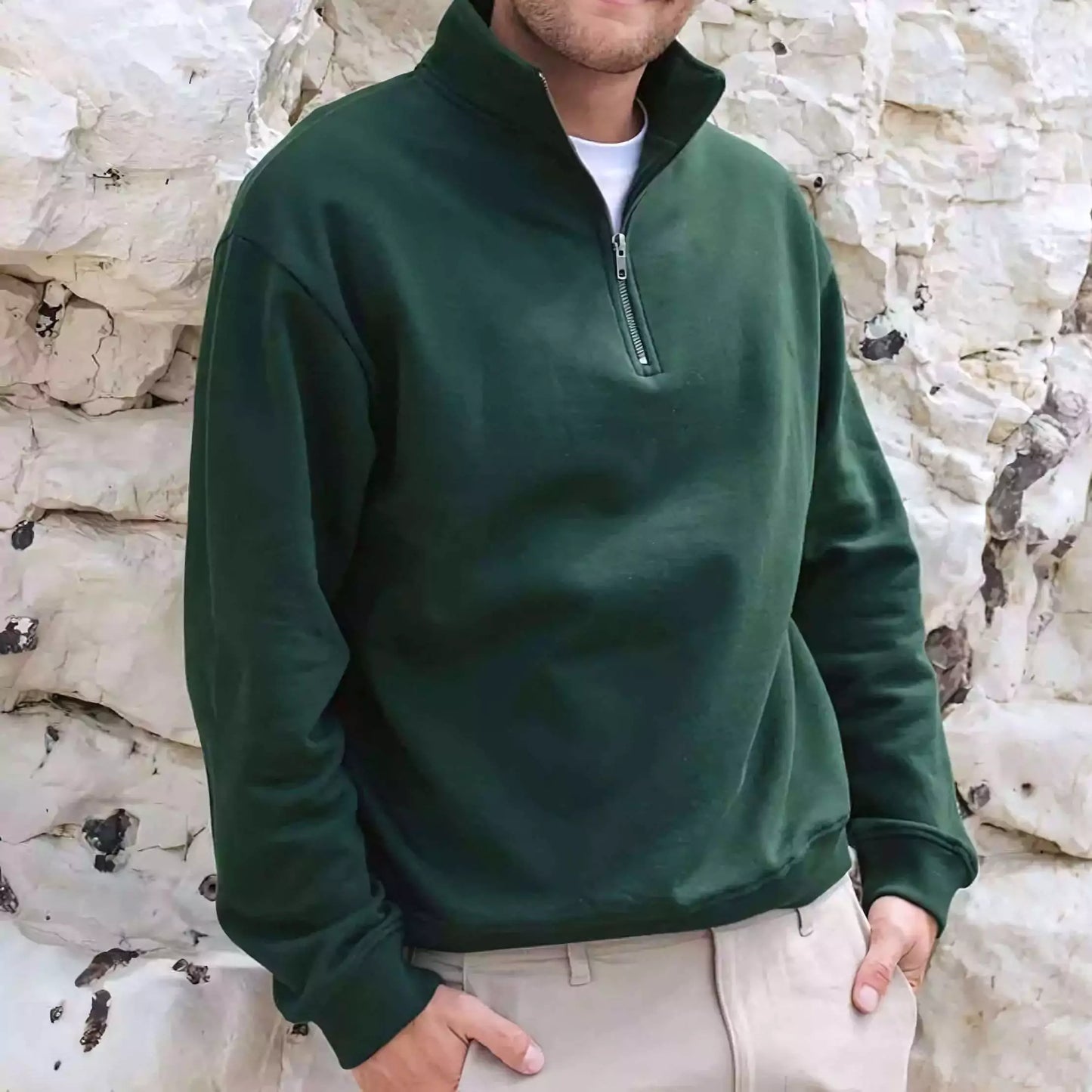 The Malvern Quarter-Zip Sweatershirt - Shop The Malvern Men's Quarter Zip - Organic Cotton Comfort Alex Shogun Men's Clothes