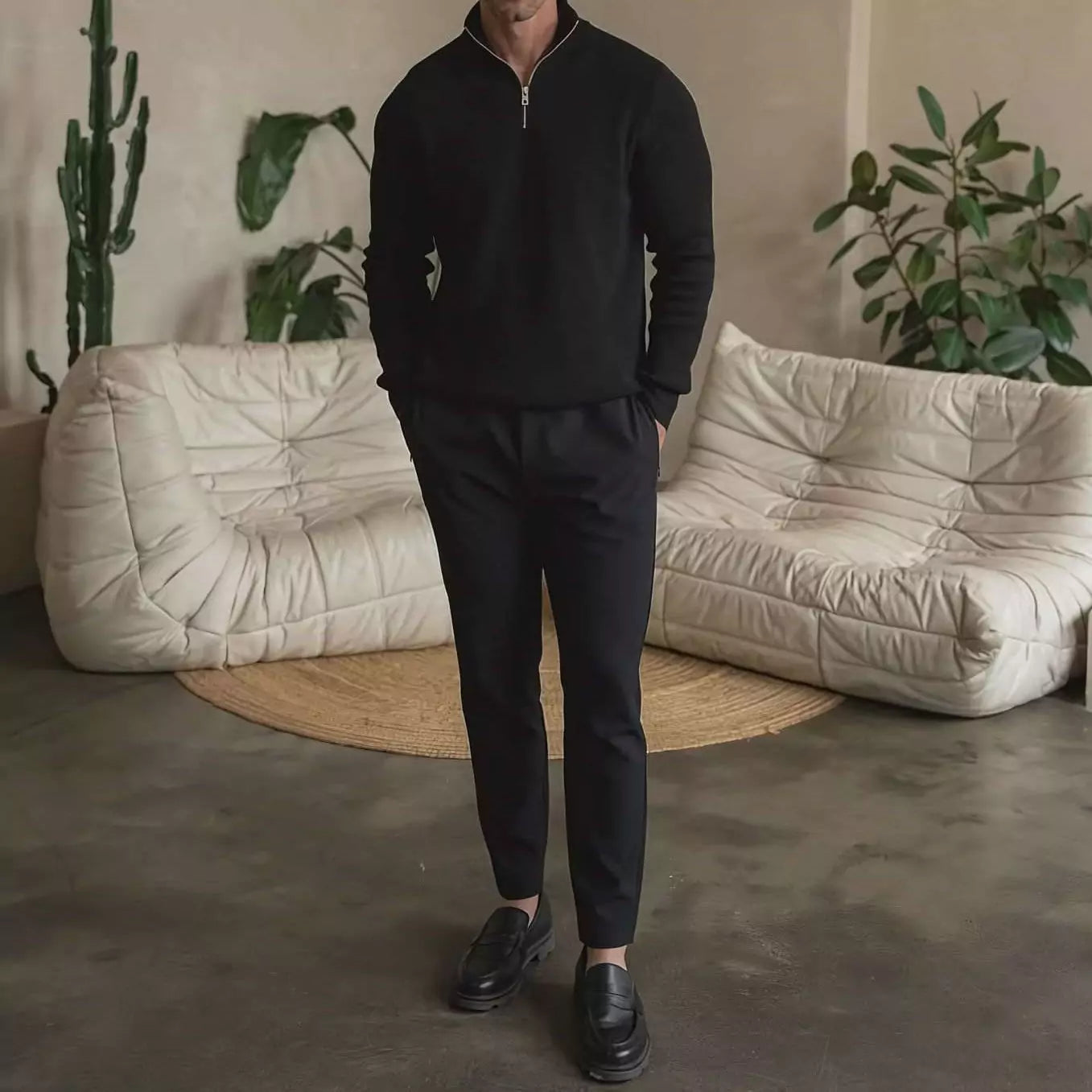 The Malvern Quarter-Zip Sweatershirt - Shop The Malvern Men's Quarter Zip - Organic Cotton Comfort Alex Shogun Men's Clothes