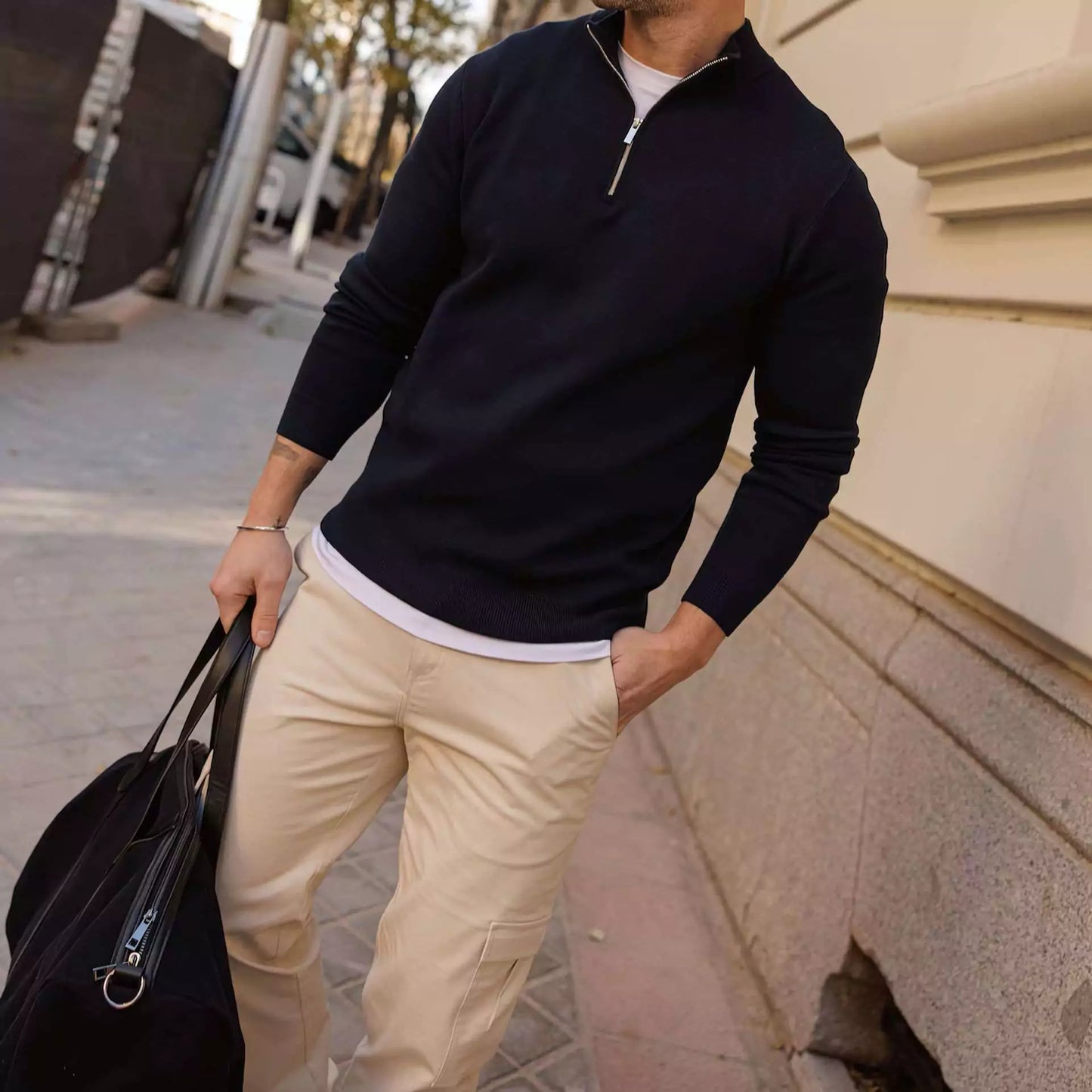 The Malvern Quarter-Zip Sweatershirt - Shop The Malvern Men's Quarter Zip - Organic Cotton Comfort Alex Shogun Men's Clothes